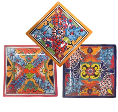 TKT305xs | Talavera Square Appetizer Plates – Preciado